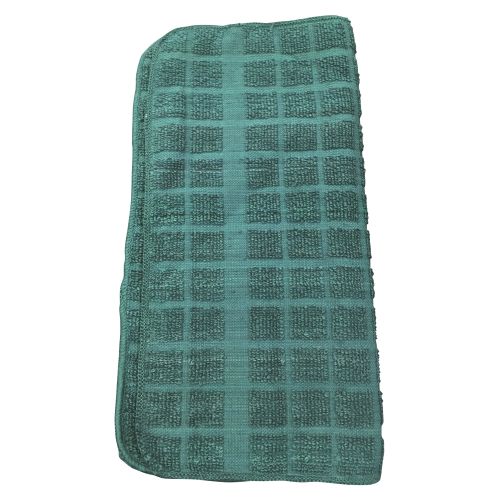 Imported Terry Dish Cloth, Jacquard Weave, 12x12, Light Green
